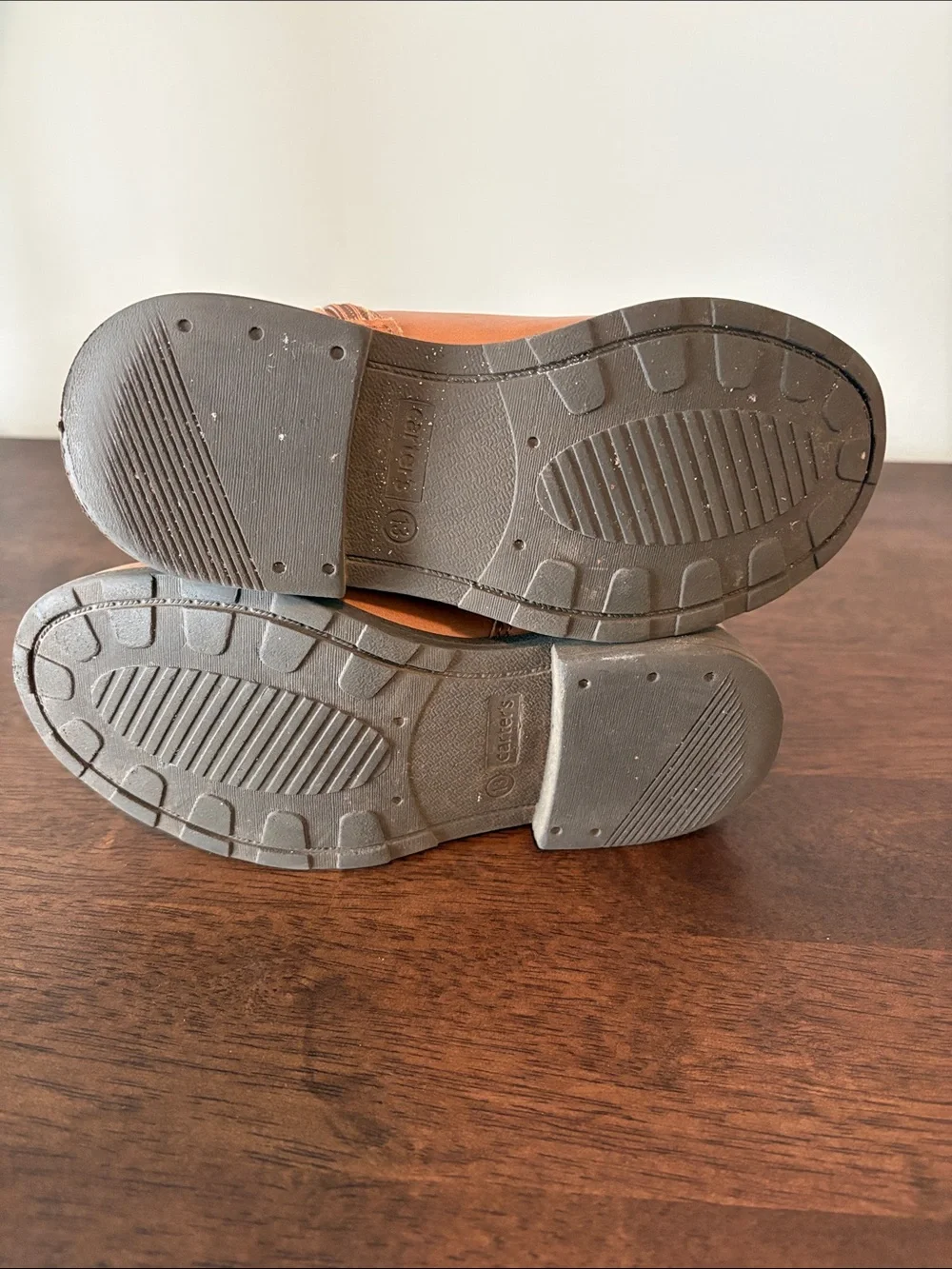 Kids Carters Tan Ankle Boots - Classic Zip-On Style